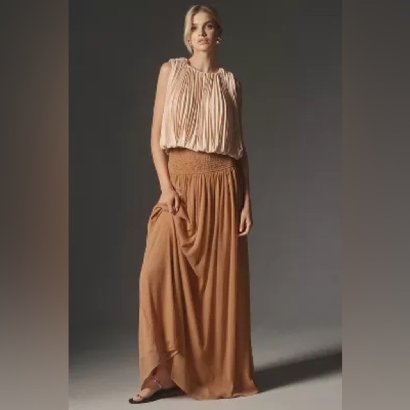 Anthropologie Dresses & Skirts - Anthropologie | BY ANTHROPOLOGIE SMOCKED SHEER MAXI SKIRT | Small‎ | NWT
